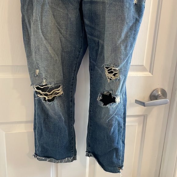 Abercrombie & Fitch Distressed Denim Overalls Medium - Picture 3 of 7